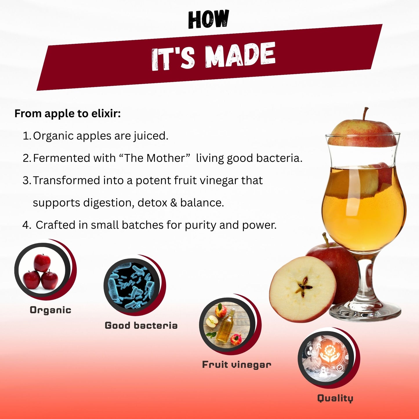 Pure Organic Apple Cider Vinegar. Exp: 31/12/2027