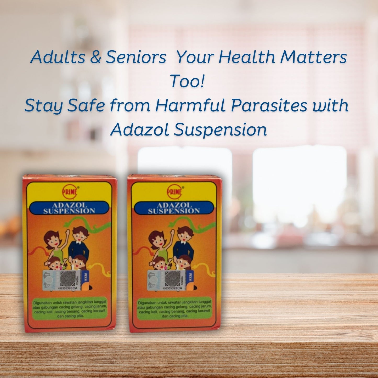 Adazol Suspension 10ml, Treat parasitic worm infections Exp:05/2028