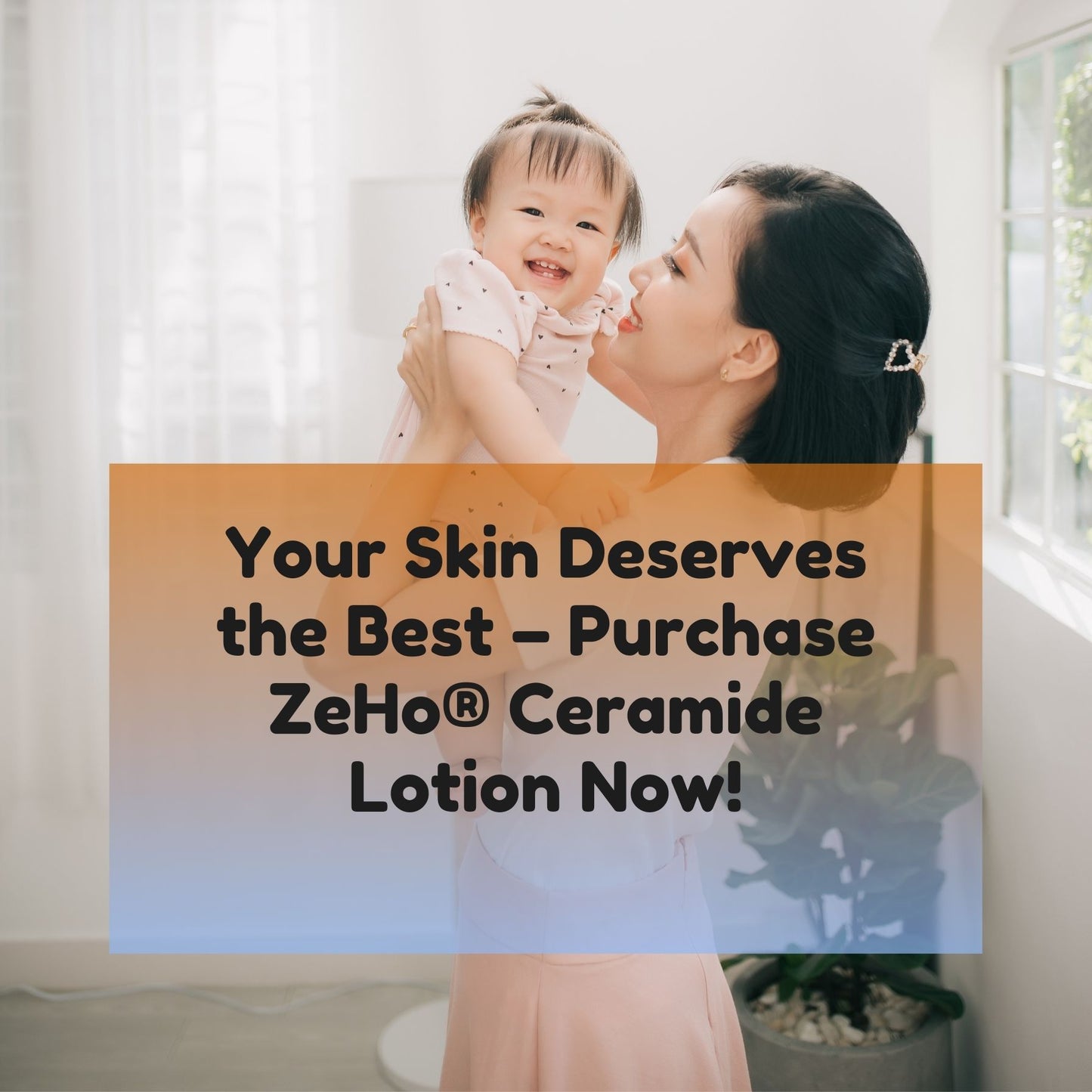 ZeHo Ceramide Lotion 280ml  Soothing Moisturizer for Dry & Sensitive Skin (Mother & Baby Safe) - (EXP11/2027)