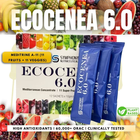 Ecocenea 6.0| 12 sachetsX 10Gram Per Sachet | EXP: 03/26 | 11 Super Fruits | 11 Vegetables Extract