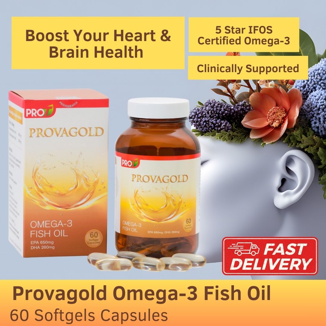 PROVAGOLD Fish Oil Omega‑3 60s 5 Star  IFOS Certified High EPA & DHA Heart, Brain & Joint Support