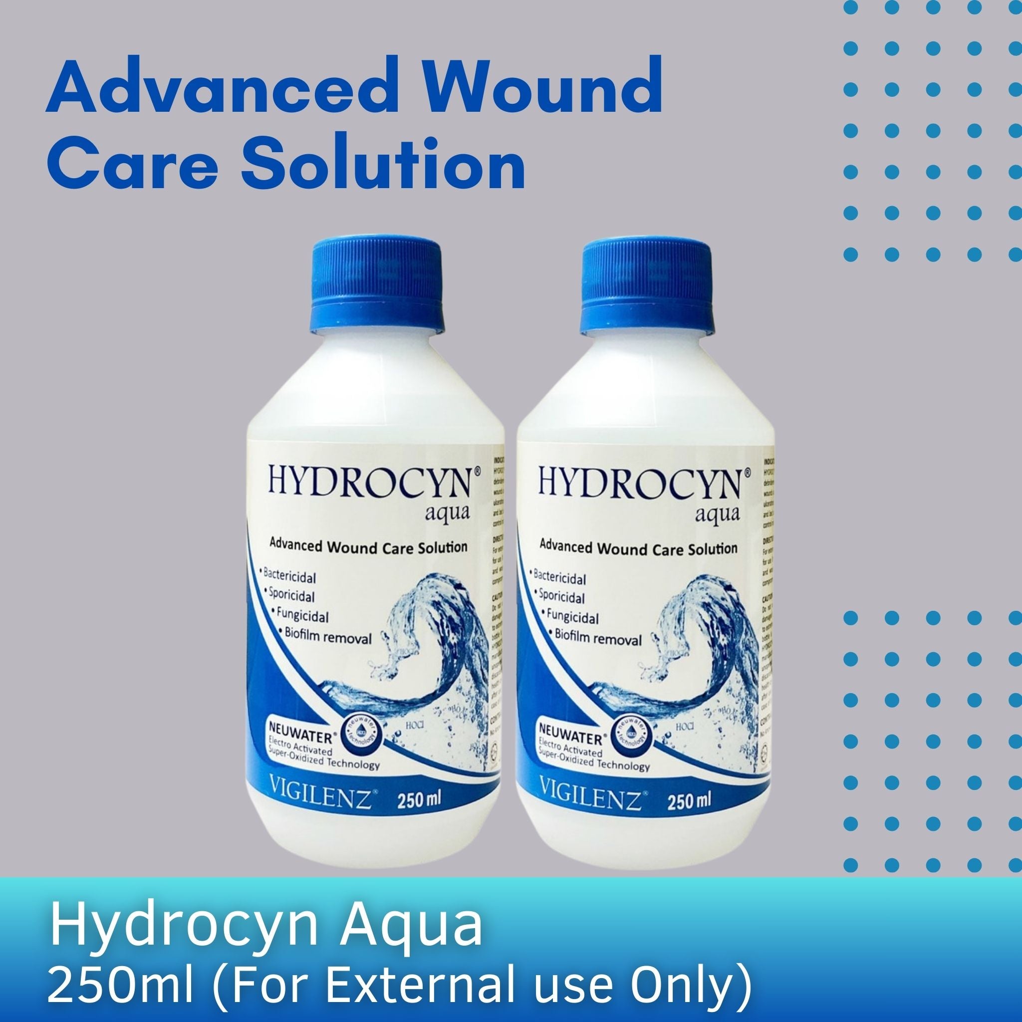 Hydrocyn Aqua Wound Care Solution 250ml (Irrigation) Exp:28/11/2026 ...