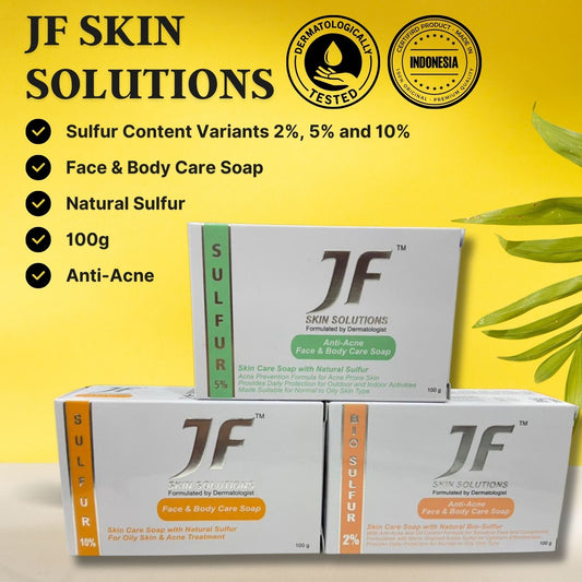[READY STOCK] 2% ANTI-ACNE Jf Skin Solutions Anti-Acne Sulfur Soap Fungal Infections 100g (EXP 03/2027)