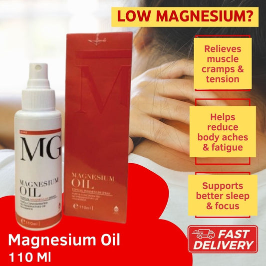 Magnesium Oil 110ml for Muscle Relief, Cramp Support & Relax Exp: 02/11/28