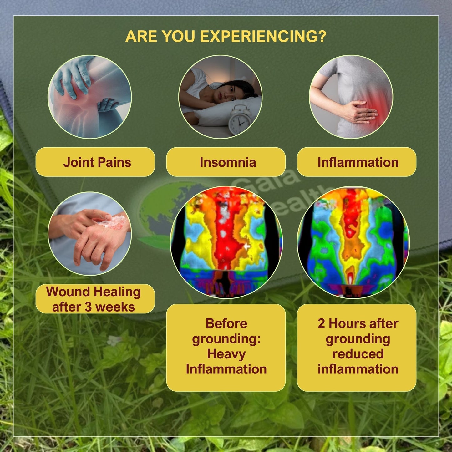 Grounding Mat for Deep Sleep and Pain Relief Natural Earthing Solution