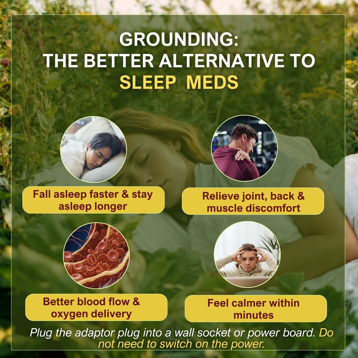 Grounding Mat for Deep Sleep and Pain Relief Natural Earthing Solution