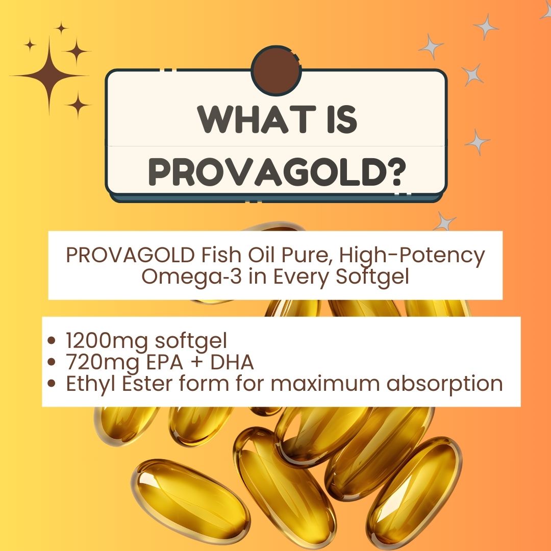PROVAGOLD Fish Oil Omega‑3 60s 5 Star  IFOS Certified High EPA & DHA Heart, Brain & Joint Support