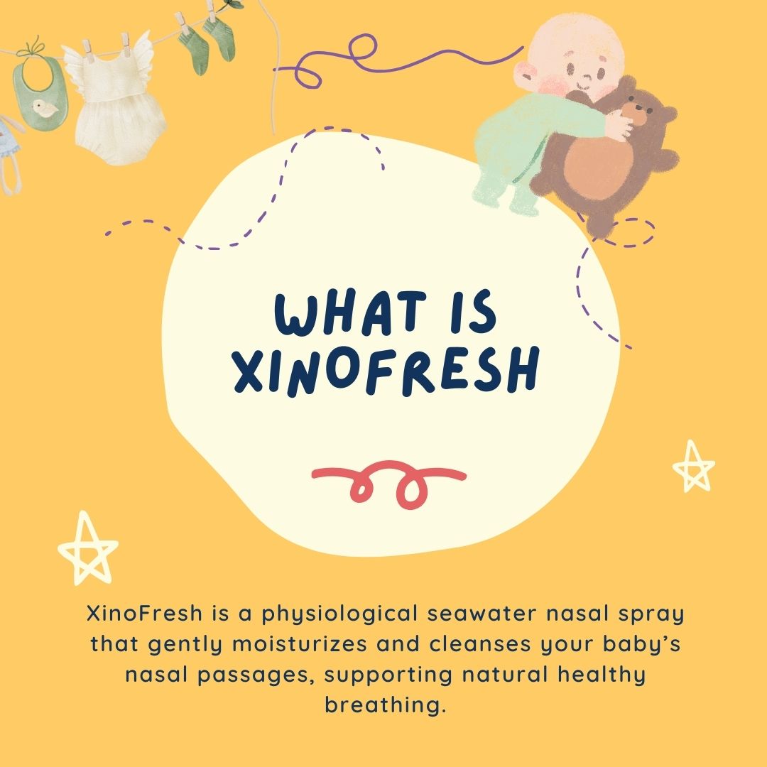 XinoFresh Nasal Spray 30ml Nasal Hygiene & Cold Relief  Baby 0-6 Years Exp:31/07/28