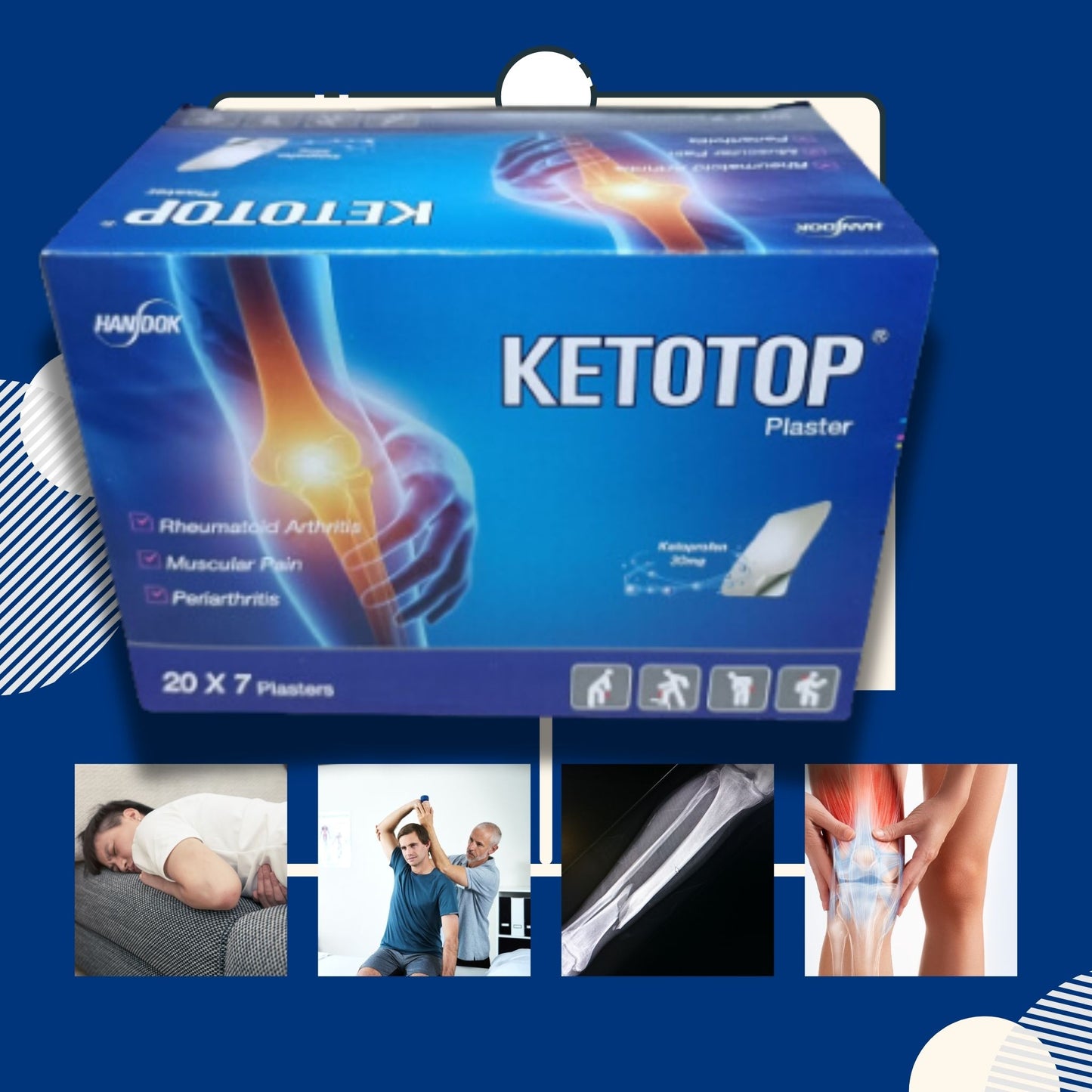 [READY STOCK & FAST DELIVERY!] ALLINONE Ketotop Korea Original | Hot and Gel Pain relief and anti-inflammatory treatment for degenerative arthritis, osteoarthritis, muscle pain, and swelling due to injuries.