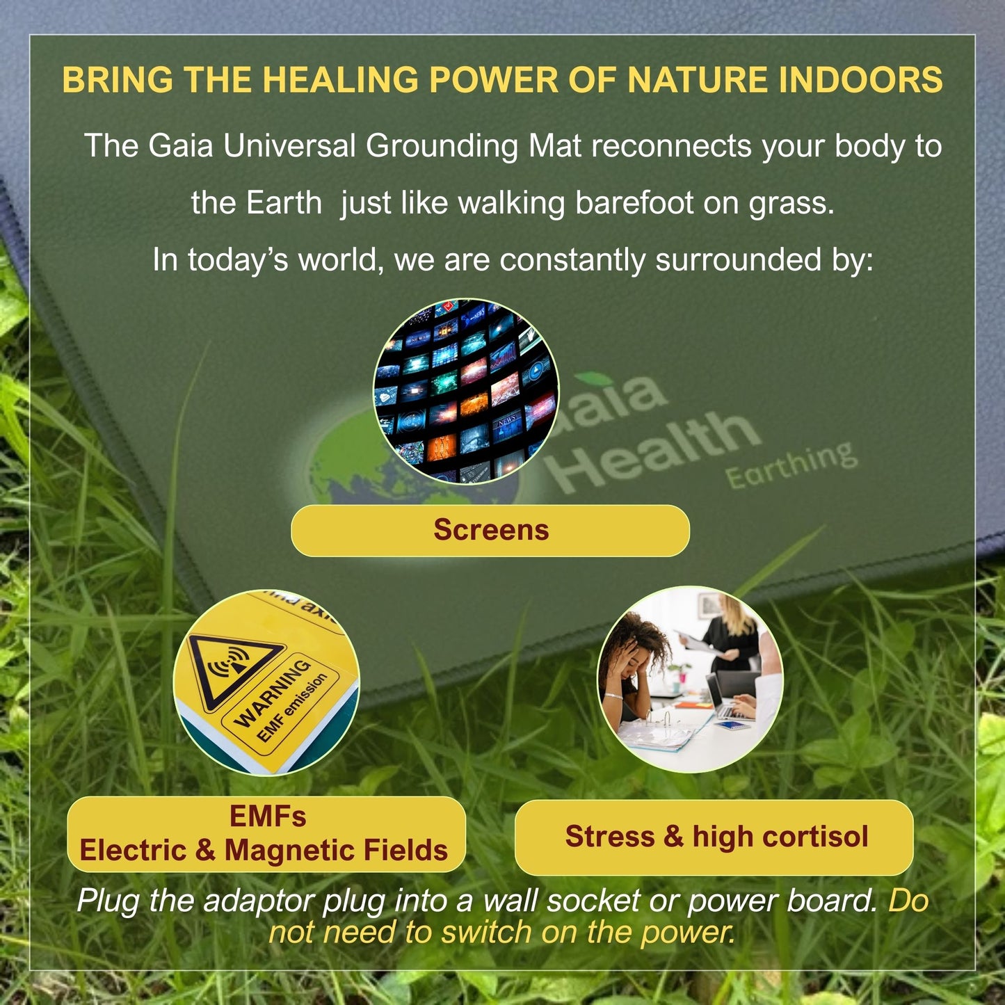 Grounding Mat for Deep Sleep and Pain Relief Natural Earthing Solution