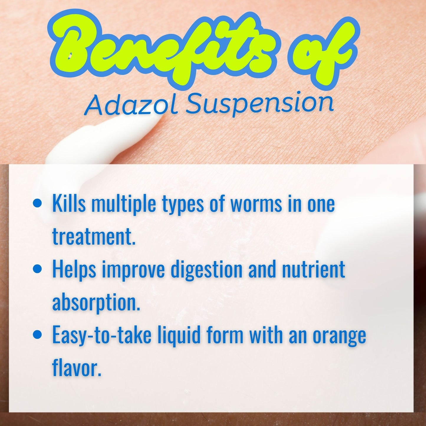 Adazol Suspension 10ml,  Treat parasitic worm infections (FAST DELIVERY)