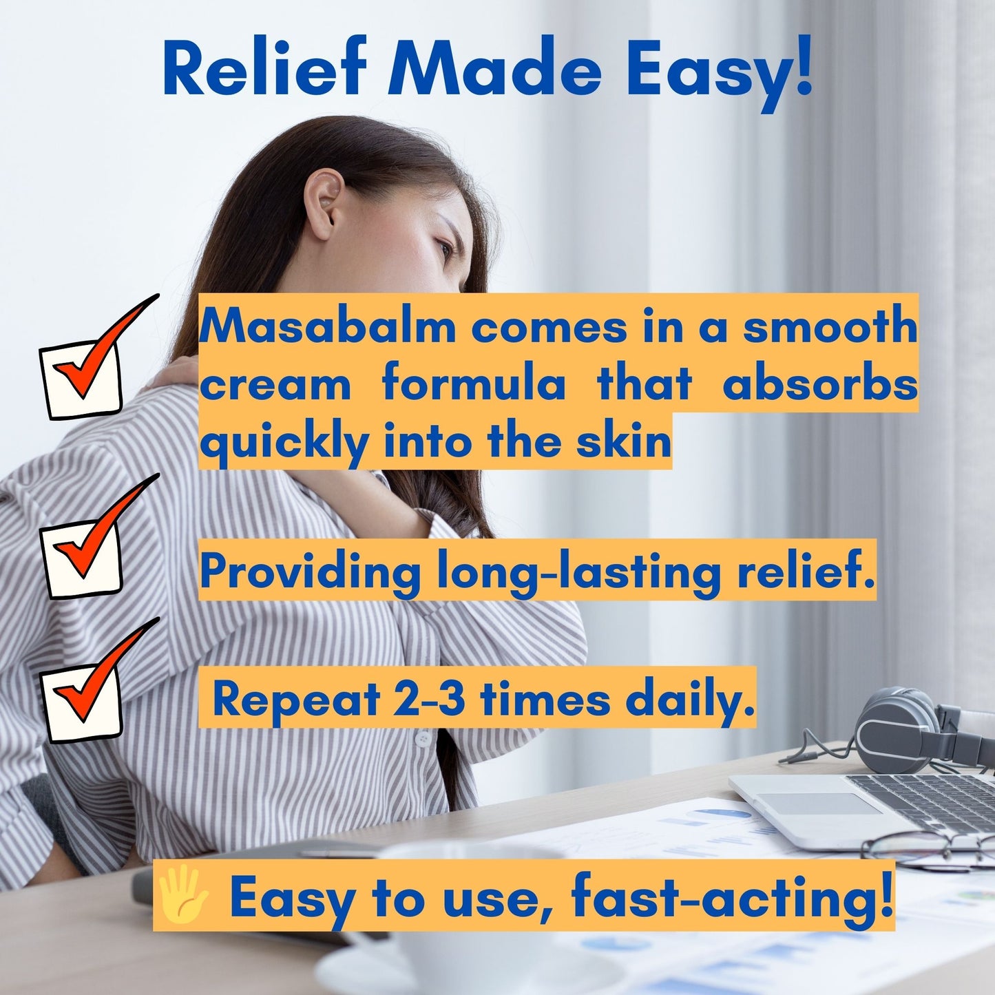 Masabalm 30g Fast-Acting Pain Relief Balm (READY STOCK & FAST DELIVERY)
