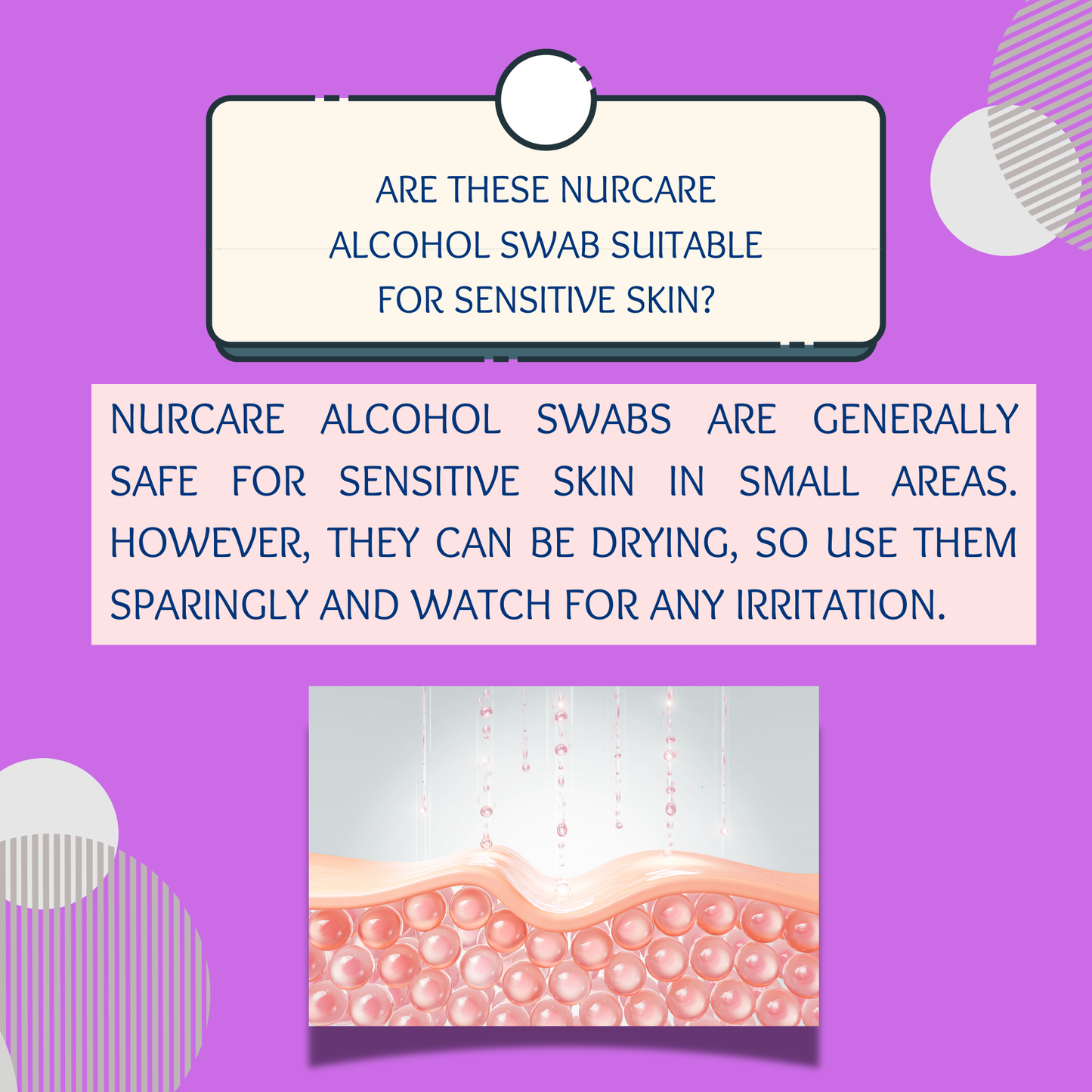 (READY STOCK) Nur Care Alcohol Swab 100's (Medical Grade NC1418) [EXP 11/2026]