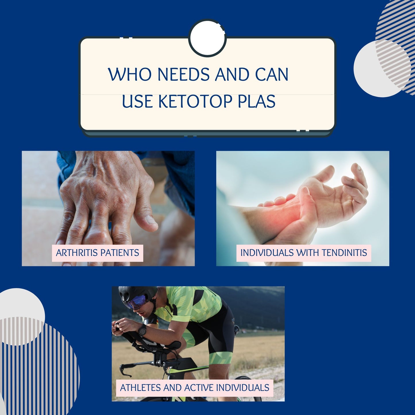 [READY STOCK & FAST DELIVERY!] ALLINONE Ketotop Korea Original | Hot and Gel Pain relief and anti-inflammatory treatment for degenerative arthritis, osteoarthritis, muscle pain, and swelling due to injuries.