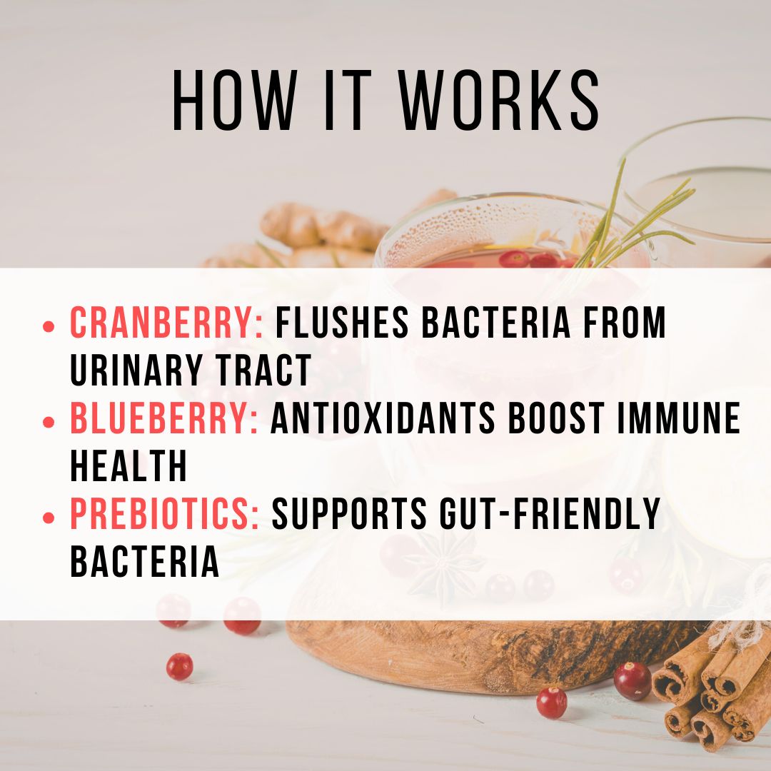 Andrine Cranberry + Blueberry Powder Urinary pH Support, Digestive & Immune Health Drink Exp:31/10/27
