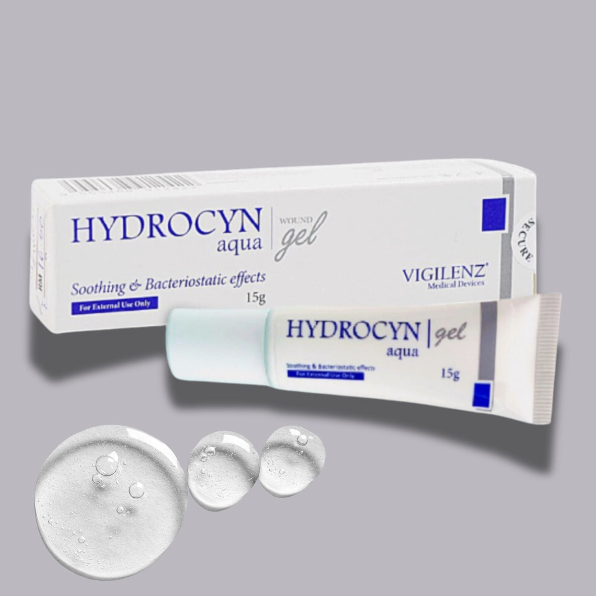 Hydrosyn Hydrocyn Aqua Wound Gel 15g Clean, Protect & Heal Wounds Fast Exp:31/0 ...