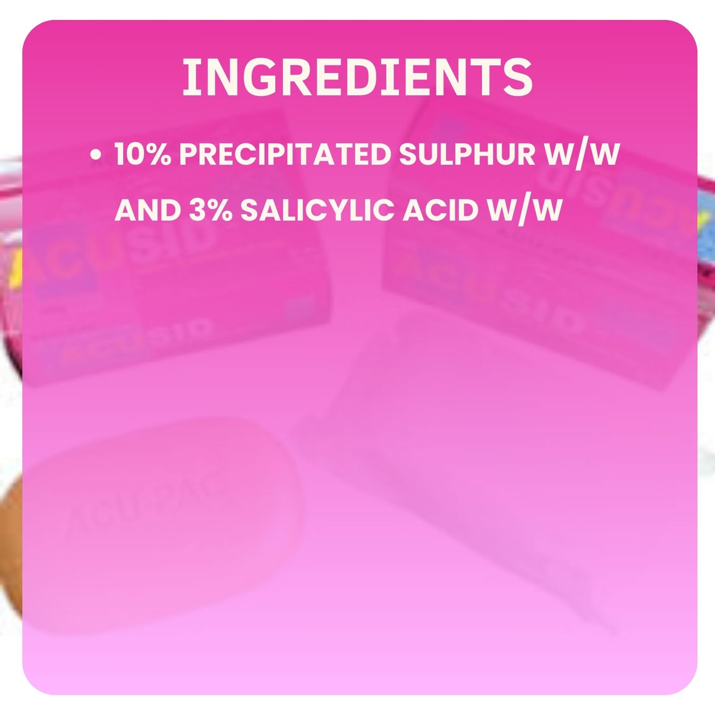 Acu Pac Acusid Sulphur Salicylic Acid Soap 100g