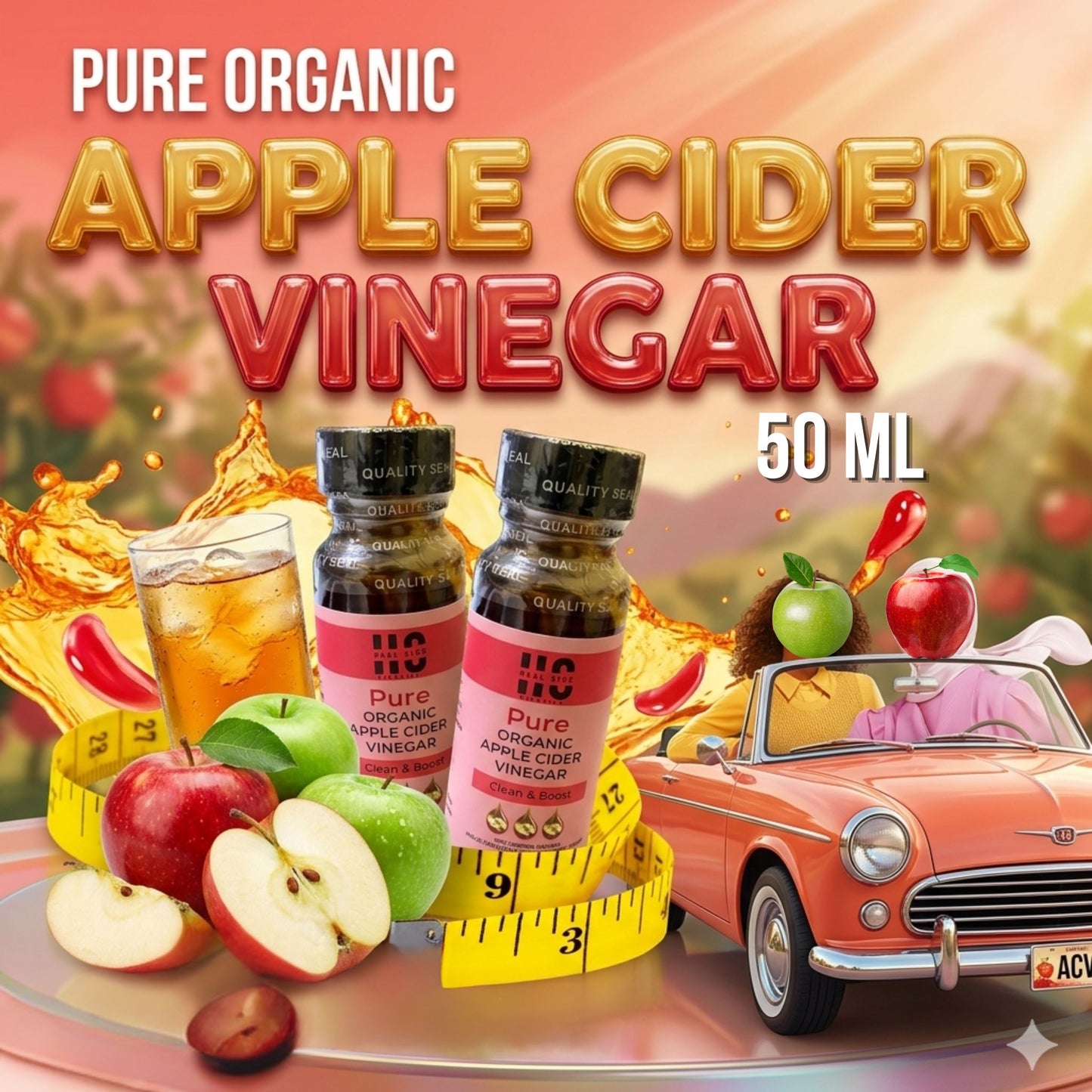 Pure Organic Apple Cider Vinegar. Exp: 31/12/2027