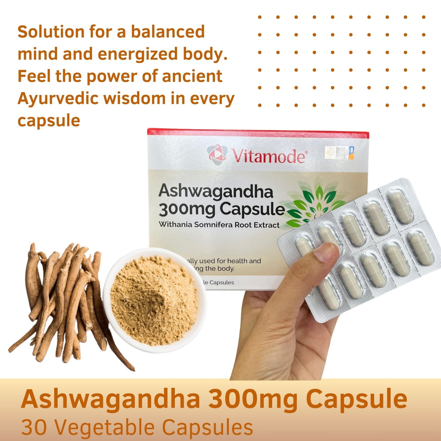 Vitamode Ashwagandha 300Mg Caps 30s [EXP 07/26]