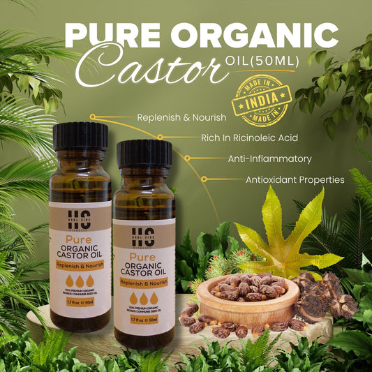 Pure Organic Castor Oil (100% PREMIUM ORGANIC RICNUS COMMUNIS SEED OIL)  Exp:09/02/2027