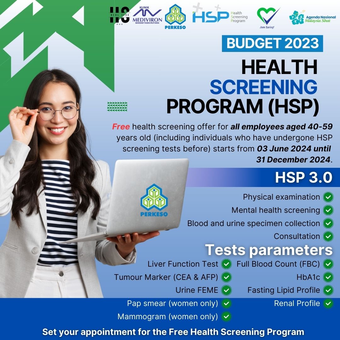 FREE Medical Check-Up (HSP) include Consultation