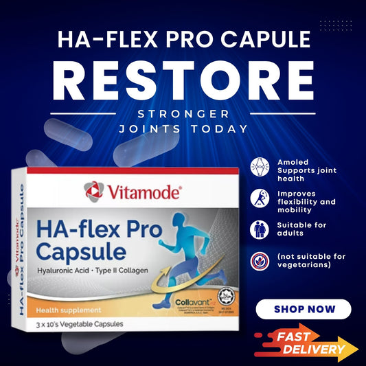 HA-flex Pro Capsule Joint & Cartilage Support with Hyaluronic Acid + Type II Collagen EXP 04/27