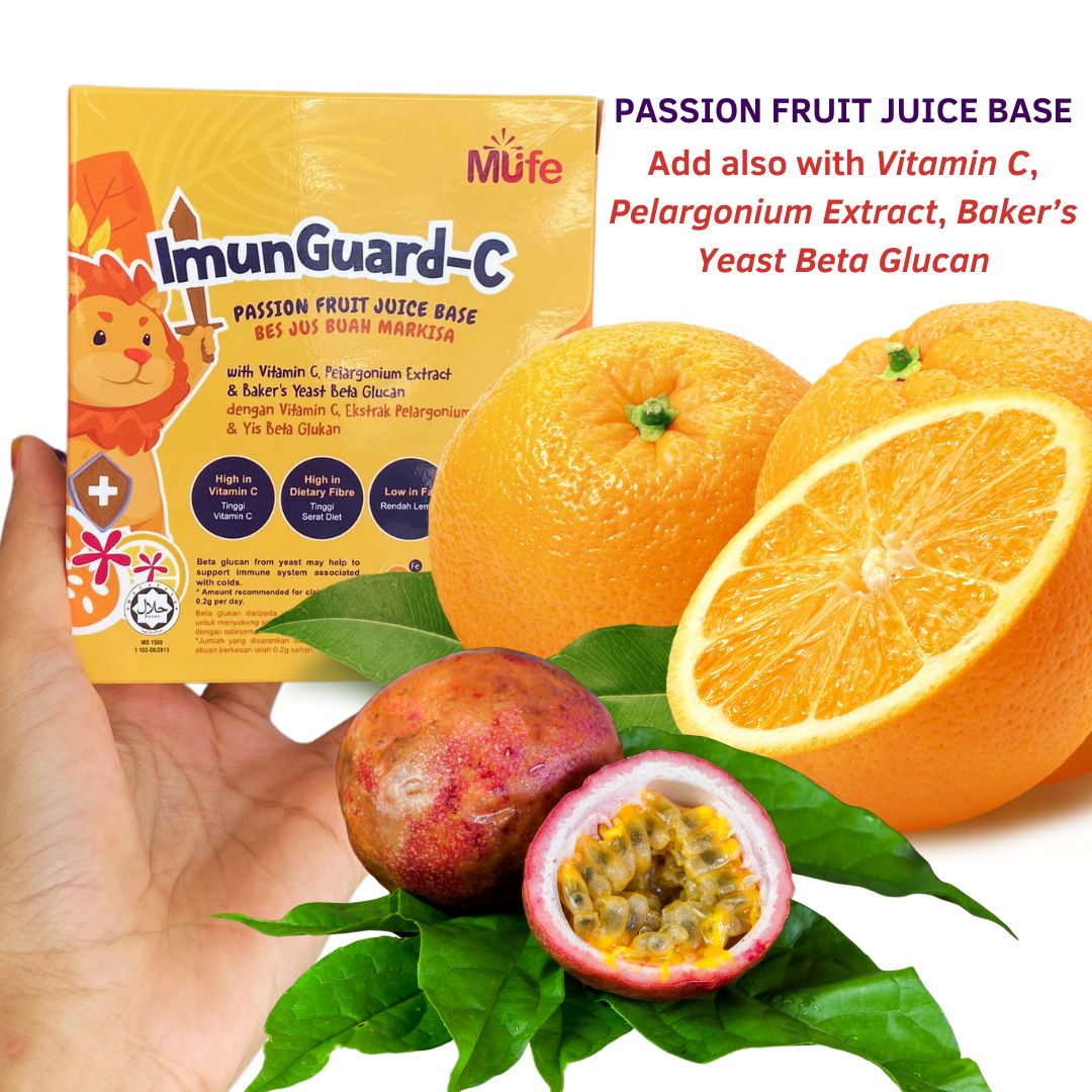 Mufe ImunGuard-C Passion Fruit Juice Base 2.5g x 15's [EXP 11/25]