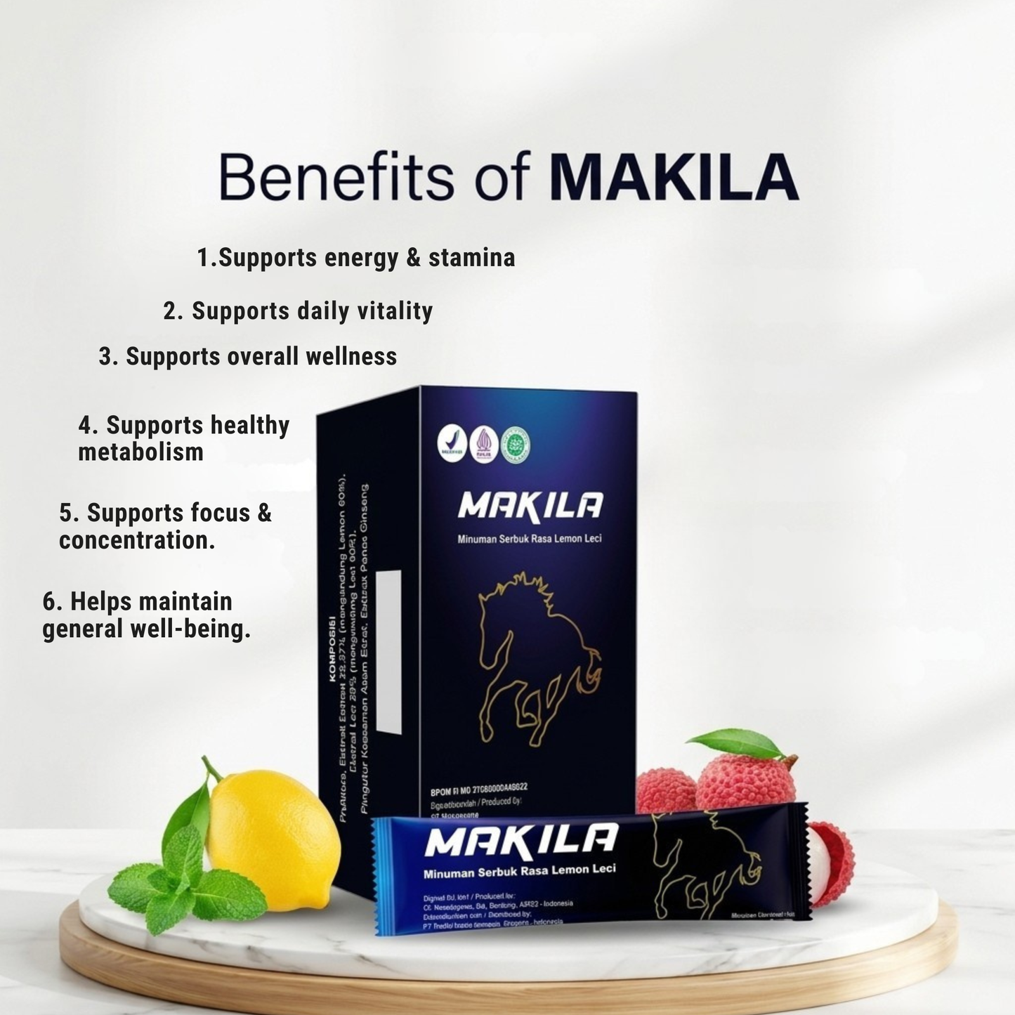 Makila Men’s Stamina Drink with Panax Ginseng Extract Flavour (15g) SALE PERSACHET Exp:14/05/2028