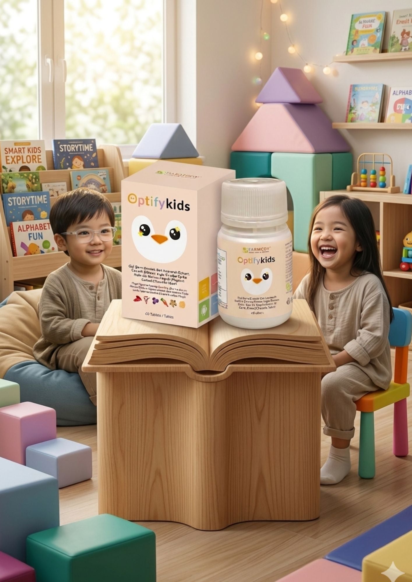 OptifyKids - Brain Development with Eye care supplement for kids [60 tablets/bottle]