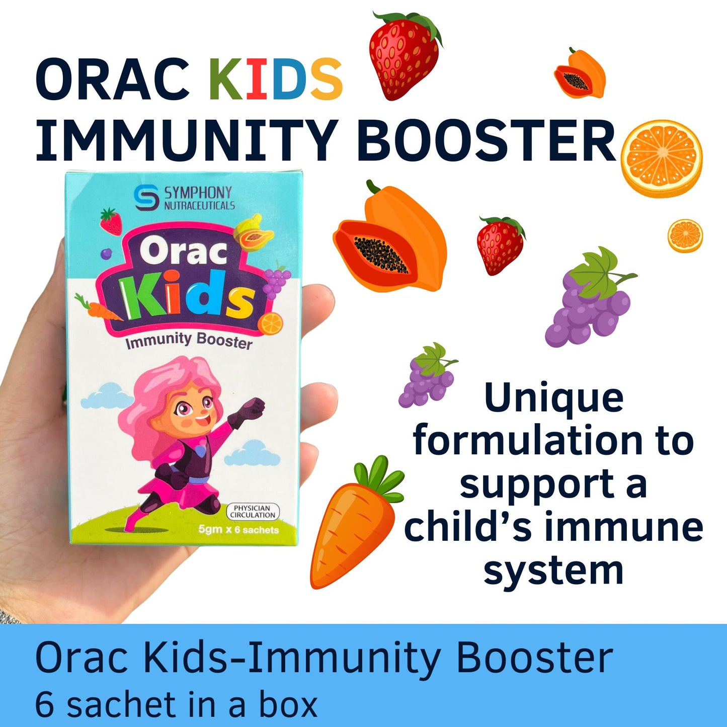 Orac Kids Immune Booster 5 Gm x 6 Sacc [EXP 03/26]