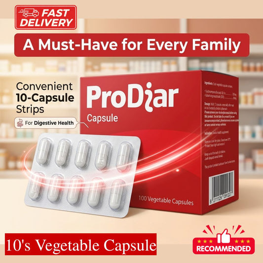 ProDiar Capsule 10's Probiotic Saccharomyces Boulardii Gut Health Digestive Support EXP 01/28