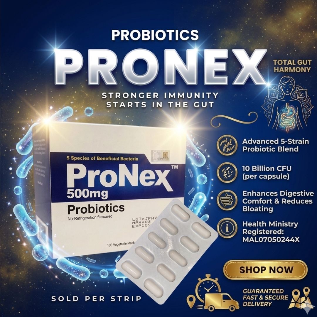 ProNex Probiotics 10 Billion CFU Gut & Digestive Support 500mg x 10 Capsules EXP 05/2027