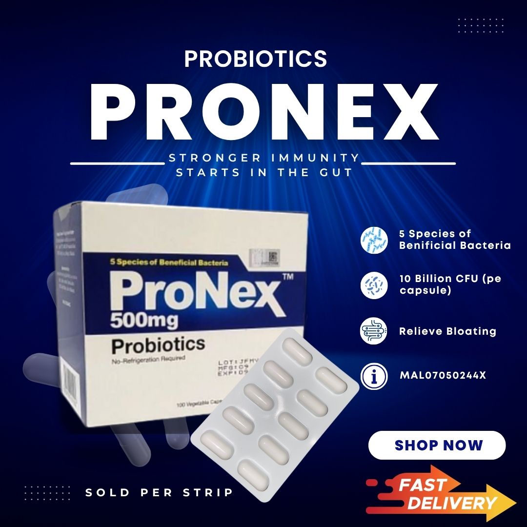 ProNex Probiotics 10 Billion CFU 500mg (10 capsules) Daily Digestive & Gut Support, Improve Bowel Health[EXP 05/26]