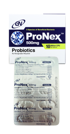 ProNex Probiotics 10 Billion CFU Gut & Digestive Support 500mg x 10 Capsules EXP 05/2027